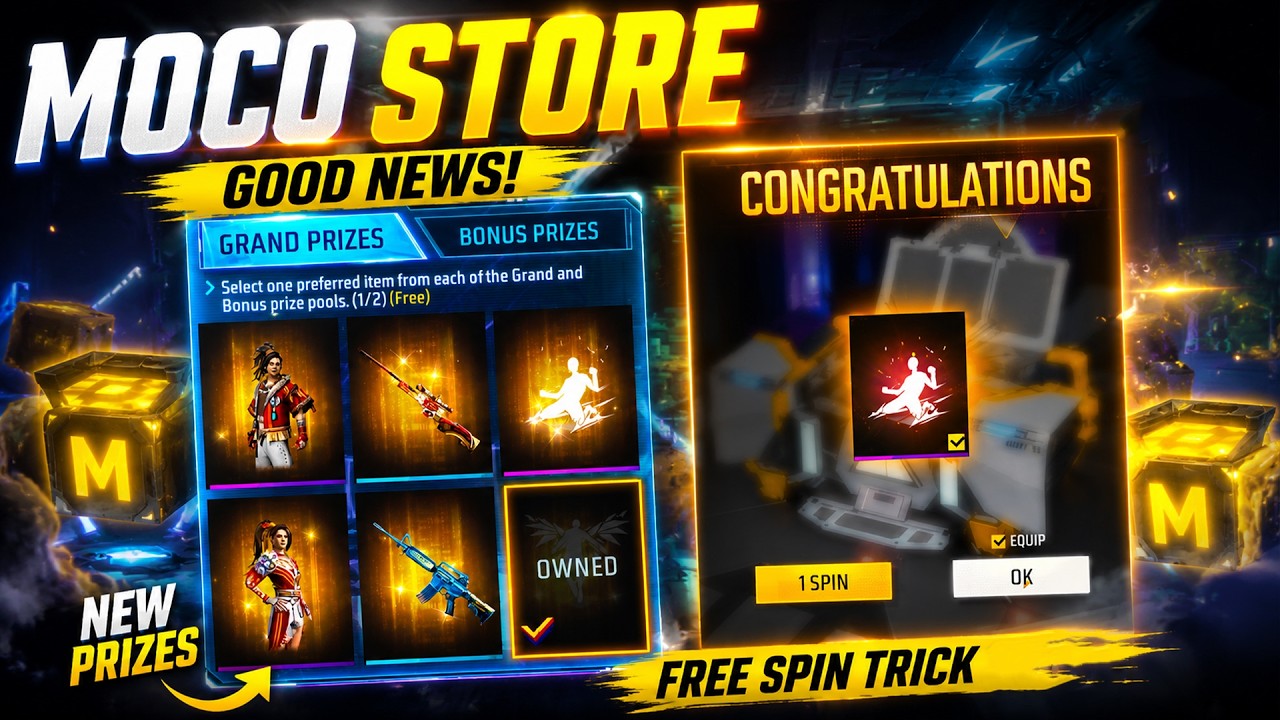 New Arrival Animation in Moco Store 🤩| Achiever Steps 1 Spin Trick Free Fire