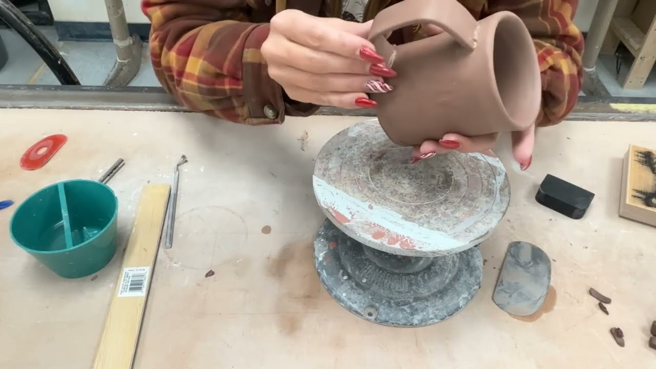 Slab Built Cup PART 4 HANDLE AND LIP