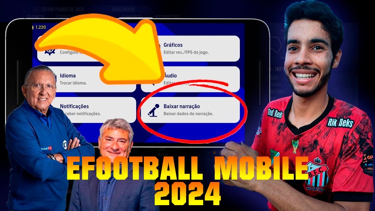 Como corrigir o erro de narração no eFootball 2025 mobile