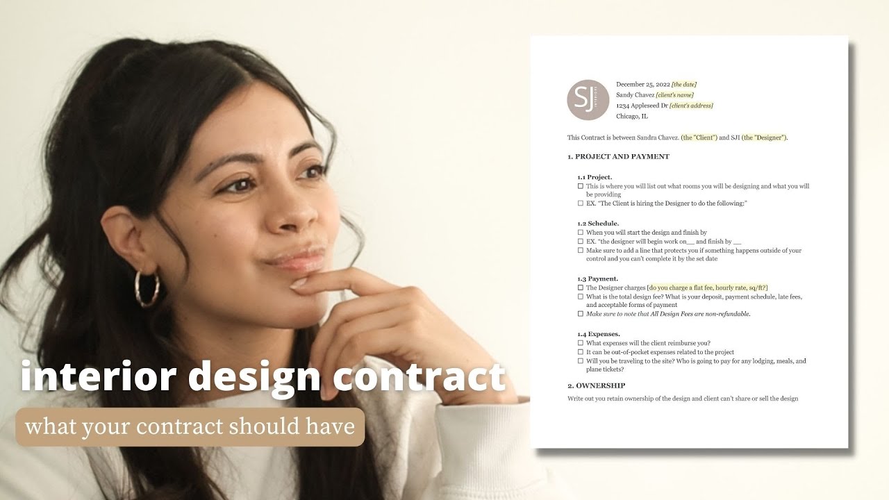 Creating an interior design contract | Important headlines to include
