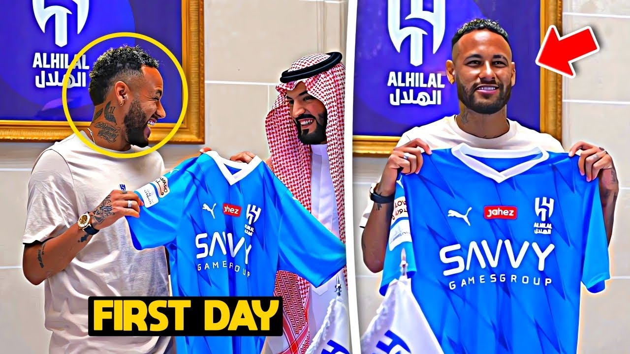 Neymar Júnior First Day at Al Hilal 💙🤍