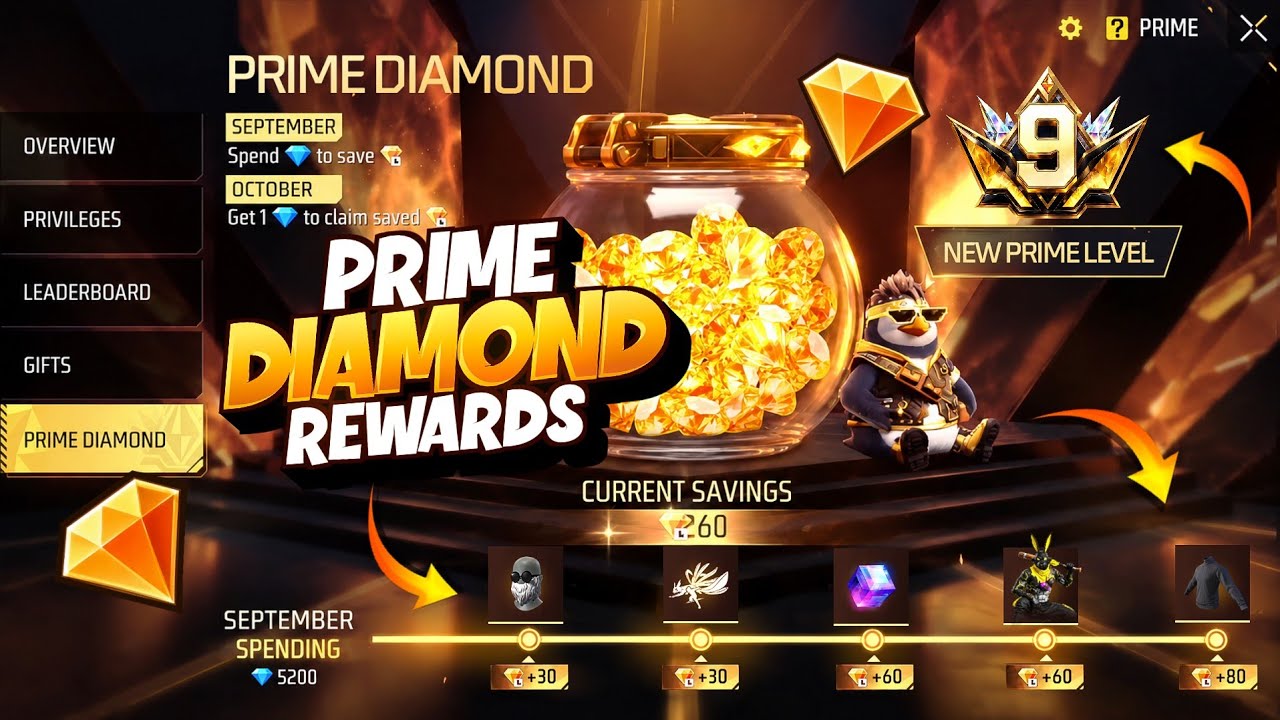 New Prime Level 9 Free Rewards Update || New Event Free Fire Bangladesh Server | Free Fire New Event