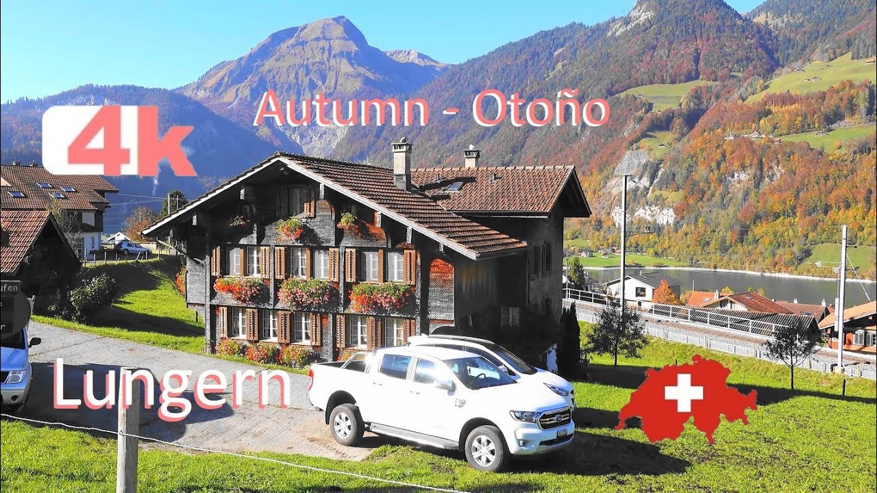 🇨🇭 - SWITZERLAND - LUNGERN - PART 3 - Walking Tour beautiful villages - hermosos pueblos - 4k