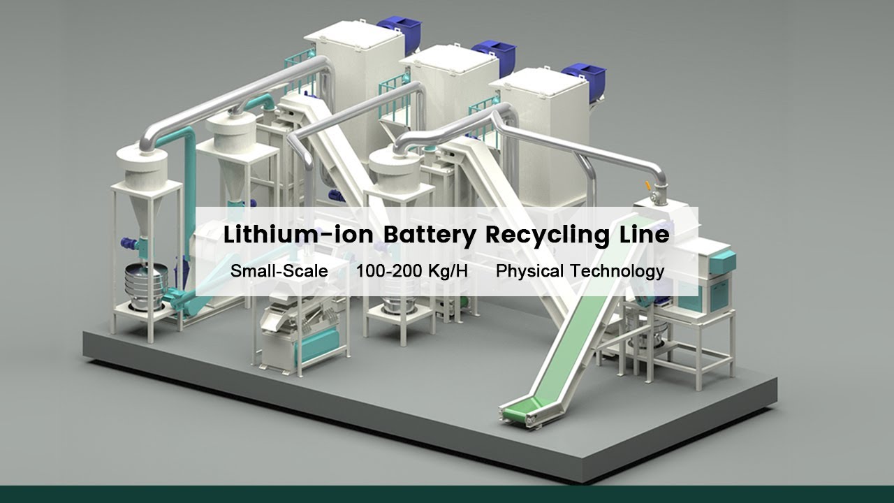 100 Kg/H Lithium Ion Battery Recycling Plant | Small Batteries Recycling Line