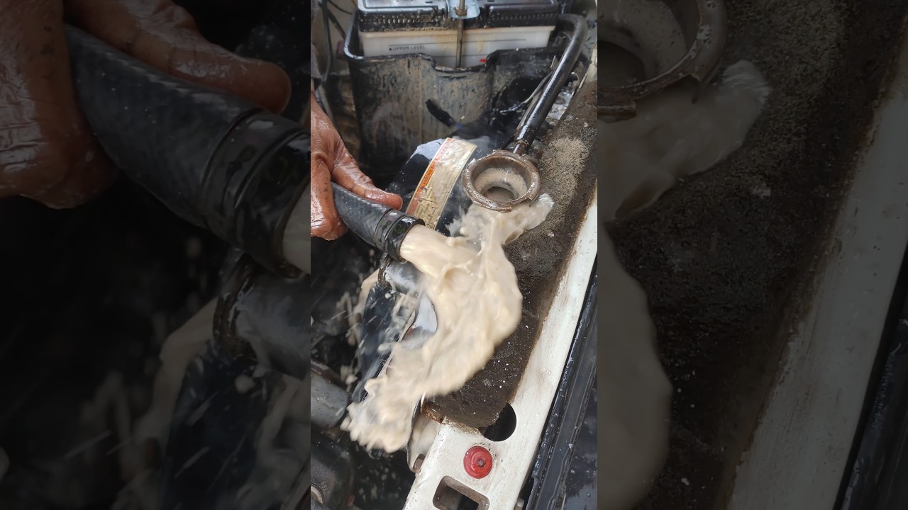 Cleaning Radiator Without Even Removing It From The Car. #youtubeshorts #radiator #carradiator#viral