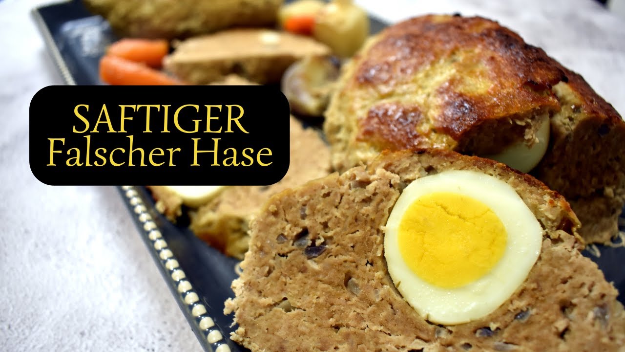Saftiger Hackbraten mit Ei  - Omas Falscher Hase Rezept