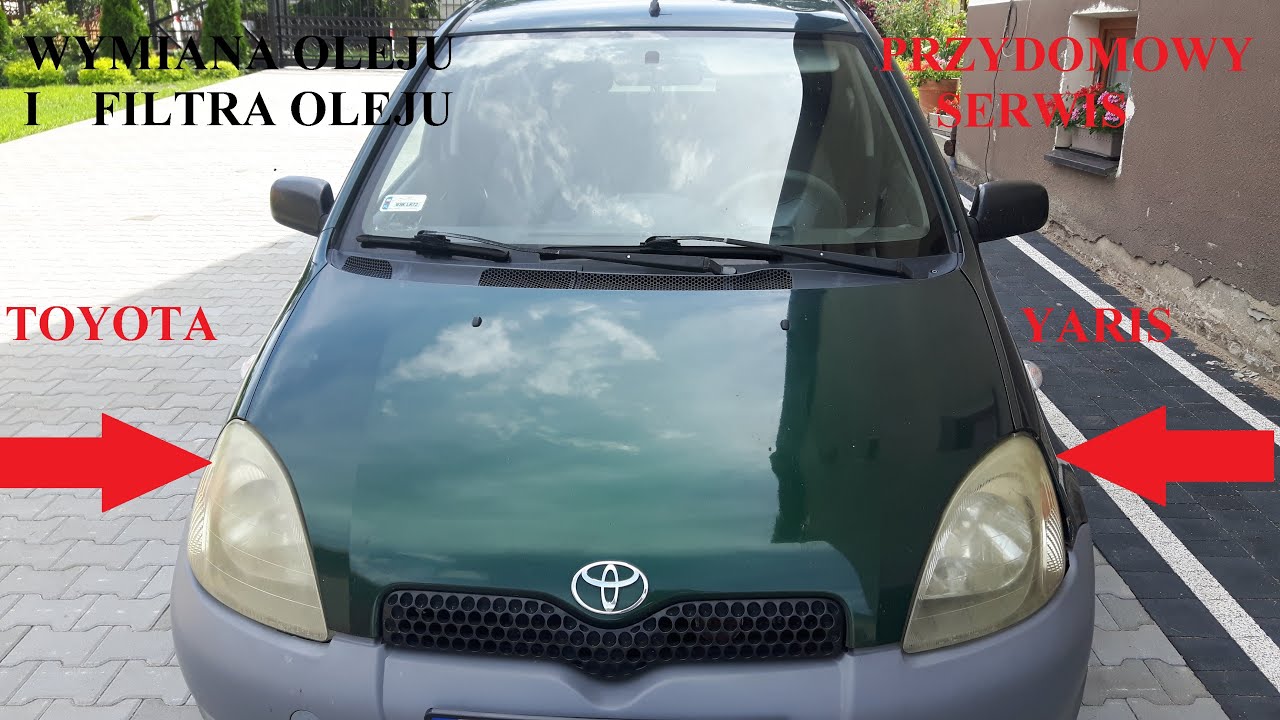 Wymiana oleju i filtra oleju Toyota Yaris 1.0 VVT-i z 99 r.