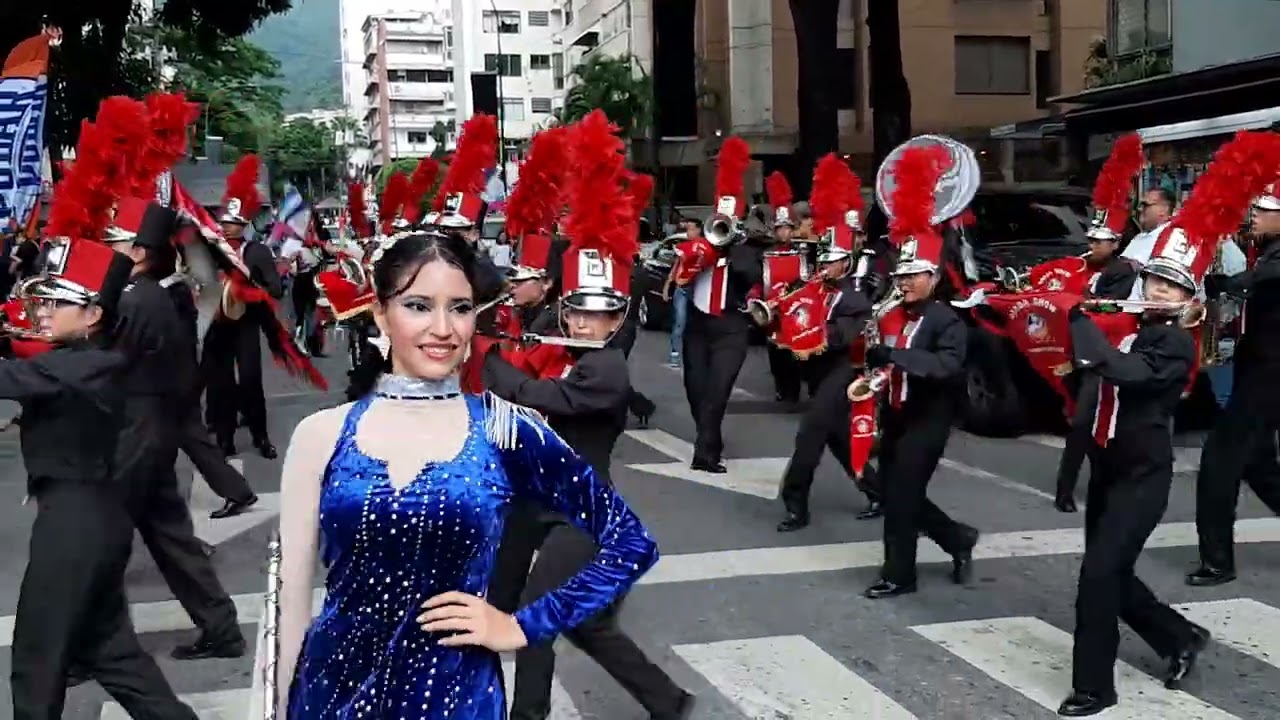 Banda Show Francisco de Miranda, desfile Los Palos Grandes, Caracas, 28 de junio de 2025