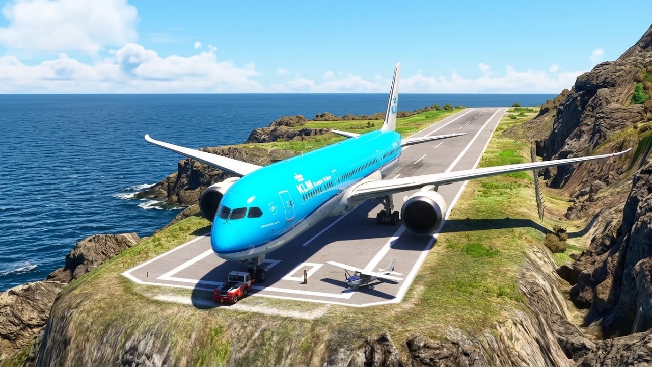 Insane Takeoff! Boeing 787 KLM from Small Airport