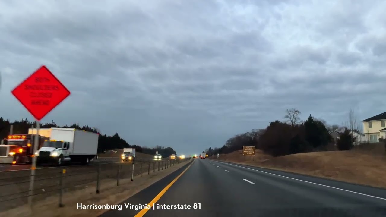 Driving around Harrisonburg, Virginia | Interstate 81 drive | 4k drive  
