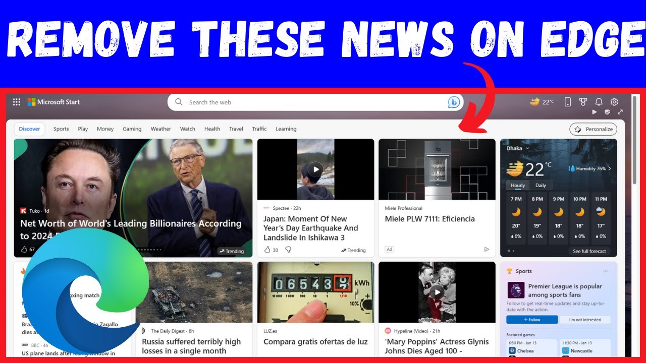 How to Turn Off The News Feed in Microsoft Edge | Disable News Easily