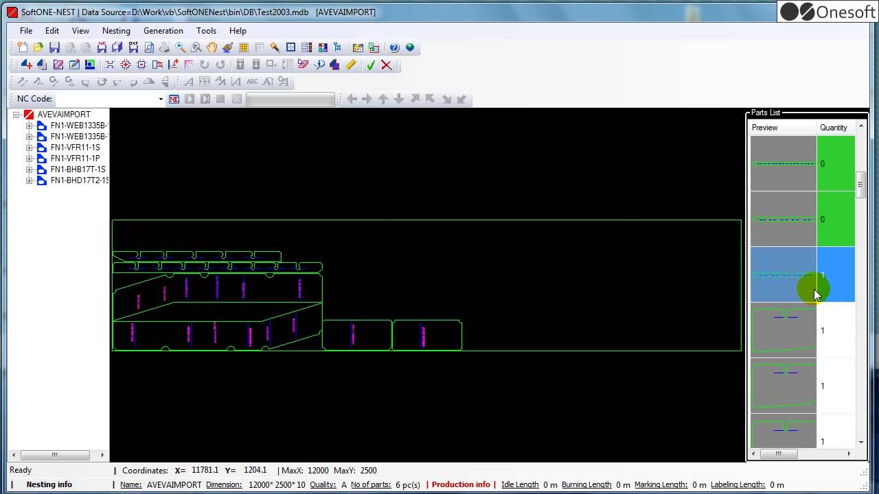 SoftONE-NEST Import DXF from Aveva Marine