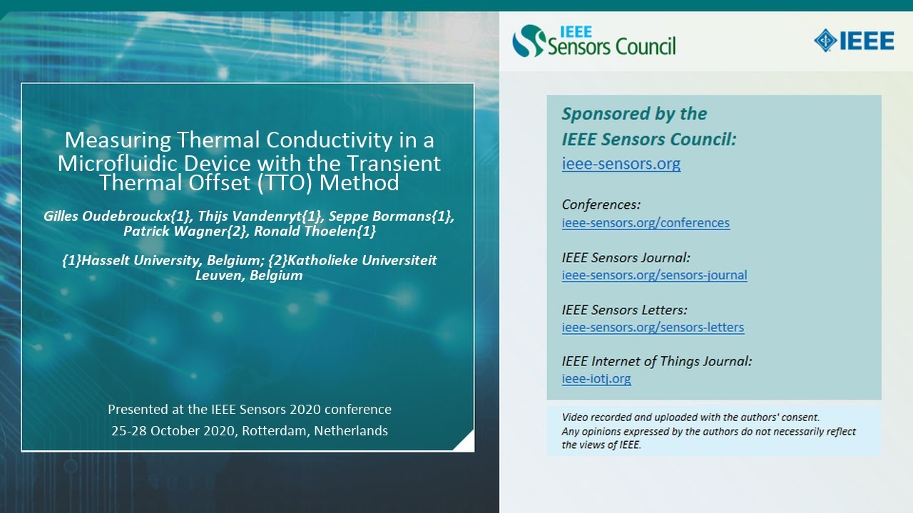 Measuring Thermal Conductivity in a Microfluidic Device with the Transient Thermal Offset (TTO)