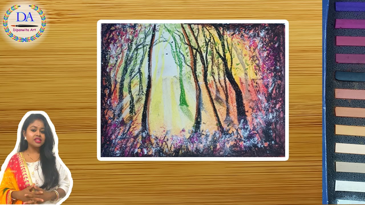 Beautiful Soft Pastel Landscape Drawing | Learn to draw