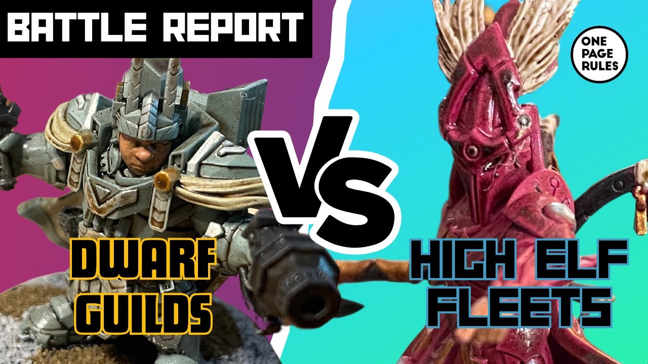 High Elf Fleets vs Dwarf Guilds | Grim Dark Future Battle Report
