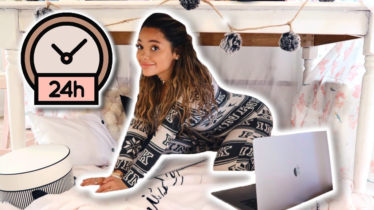 24 hours in *huge fort* under my table challenge!