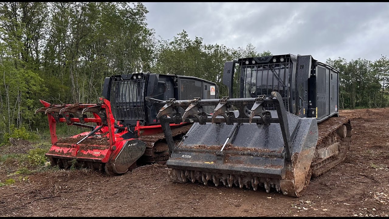 PLUS DE 600ch AU BROYAGE FORESTIER AVEC LES PRINOTH RAPTOR 500 ET 300 !!