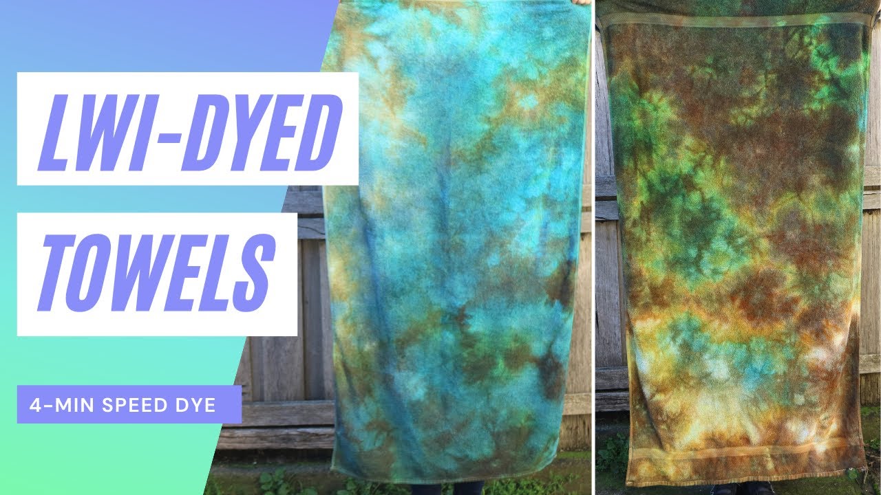 Low Water Immersion Dyeing Towels! Surprising tie-dye technique.