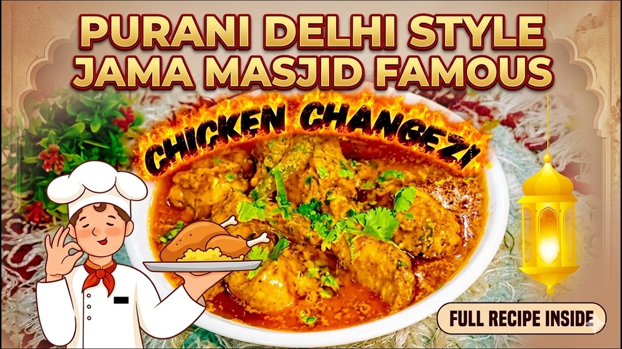 JAMA MASJID FAMOUS CHICKEN CHANGEZI RECIPE | PURANI DELHI STYLE MUGHLAI CHICKEN #chickenchangezi 