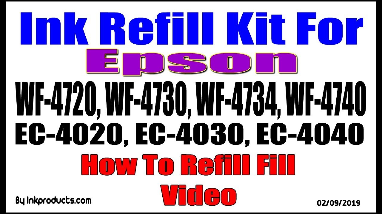 Ink Refill Kit For Epson WF 4720, WF 4730, WF 4734, WF 4740,  EC 4020, EC 4030, EC 4040, Printers