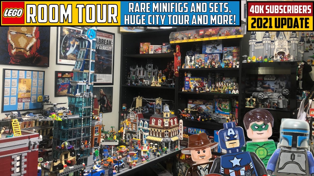 HUGE LEGO COLLECTION ROOM TOUR: Rare Sets, Minifigs, and More! - 40k Subs Celebration Video