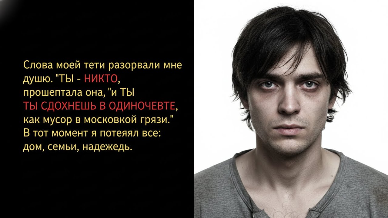 ТЁТЯ ЗАЯВИЛА, ЧТО Я НИЧТО И УМРУ ОДИН, ПОСЛЕ ЧЕГО Я ОКАЗАЛСЯ БЕЗ ДОМА И ПОДДЕРЖКИ