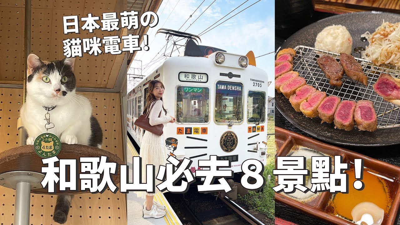 和歌山必去８景點！｜日本VLOG｜日本最萌の貓咪電車！小玉車站，貓咪站長，和歌山必吃美食｜倫倫 LunLun