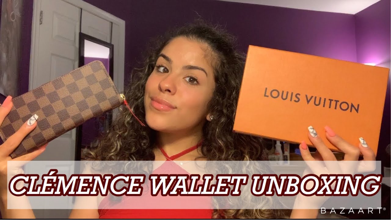 LOUIS VUITTON CLÉMENCE WALLET UNBOXING♡ | DAMIER EBENE
