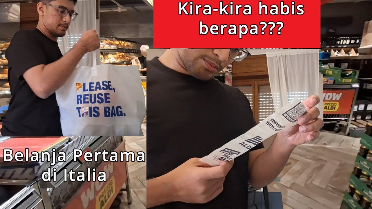PERTAMA KALI BELANJA BAHAN MAKANAN DI ITALIA.....