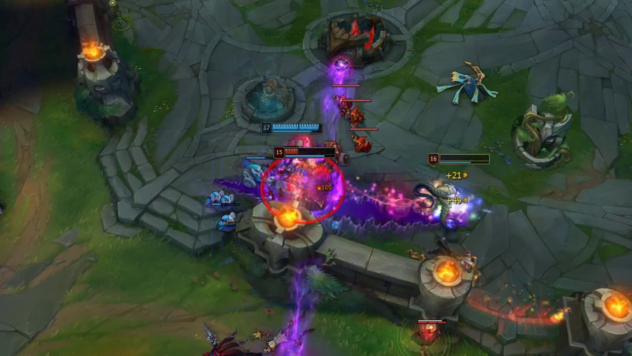 jinx(bloodthirster+Runaan's Hurricane) vs. udyr and vel'koz