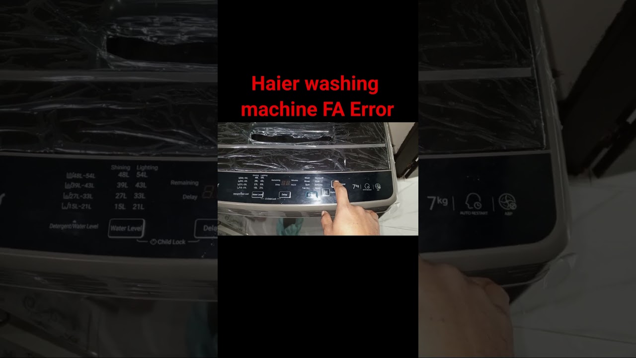 Haier top load washing machine FA error. How to fix a haier washing machine FA error codes. Haier