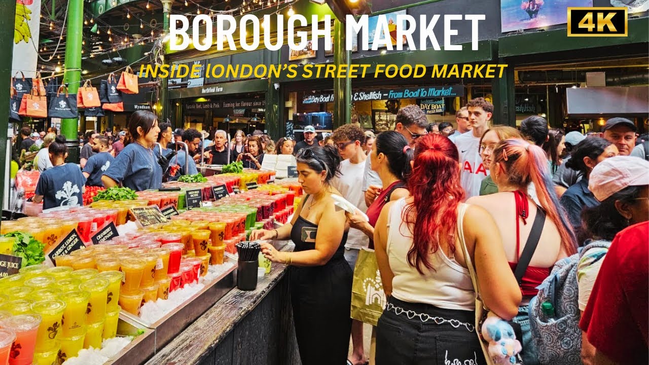Inside London's Borough Market 🇬🇧 | The Best Street Food in London, London Walk 4k HDR