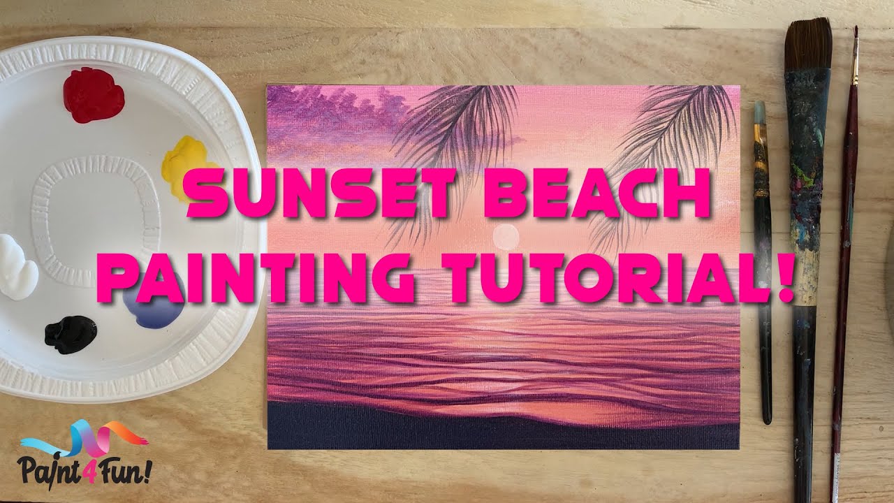 how to paint sunset with acrylic