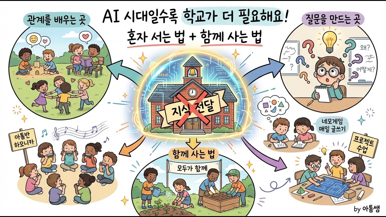 AI 시대 교육의 본질 | 학교의 역할 | 관계를 배우는 곳 | 질문을 만드는 곳 | 혼자 서는 법과 함께 사는 법을 동시에 배우는 곳 | 물리학자 김상욱 교수의 강연을 듣고