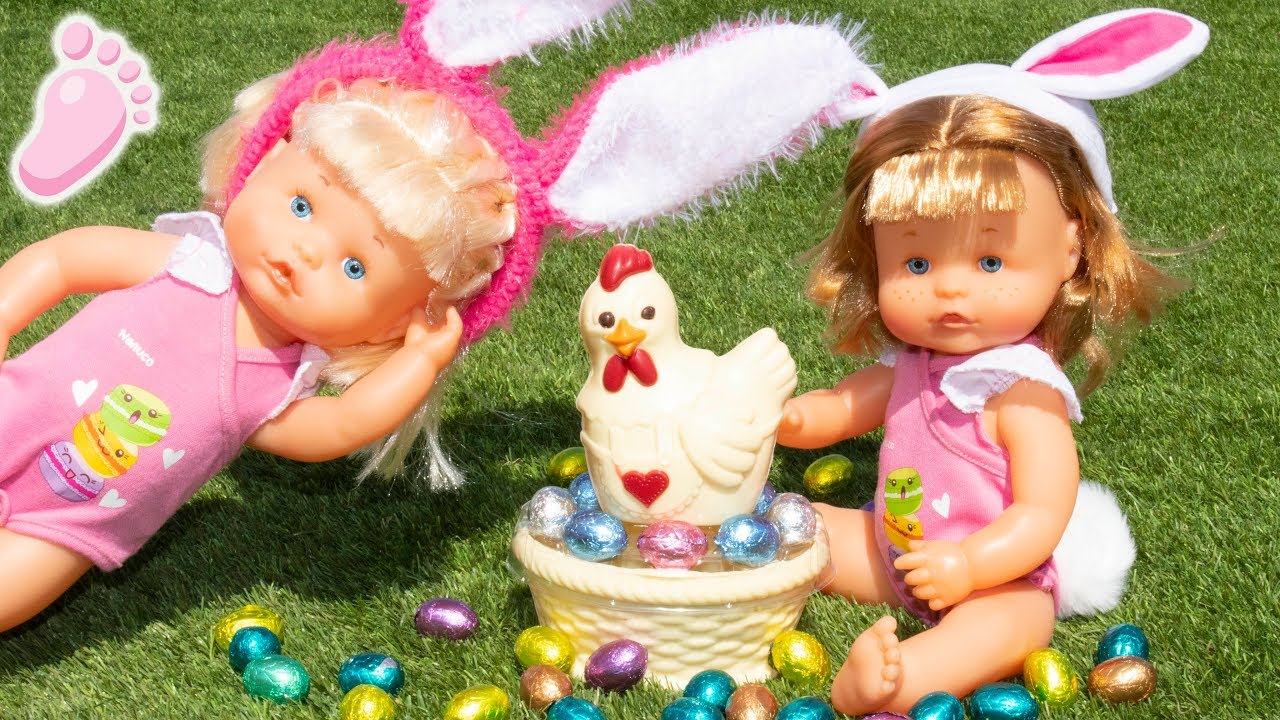 Les bébés Noa et Noé se déguisent en lapin de Pâques 🐰 Chasse aux œufs de Pâques 🌈 Easter Egg Hunt