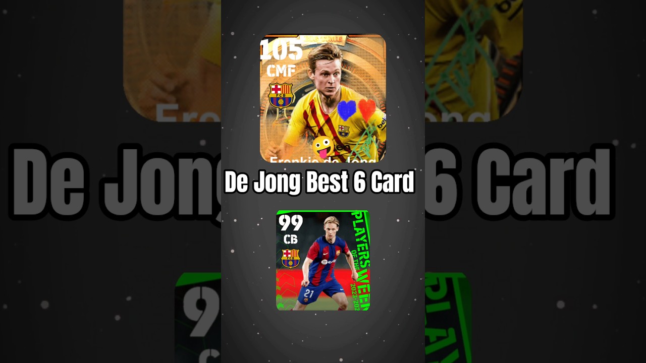🔥 De Jong Best 6 Card in eFootball 2025 Mobile #efootball #efootball2025 #shorts