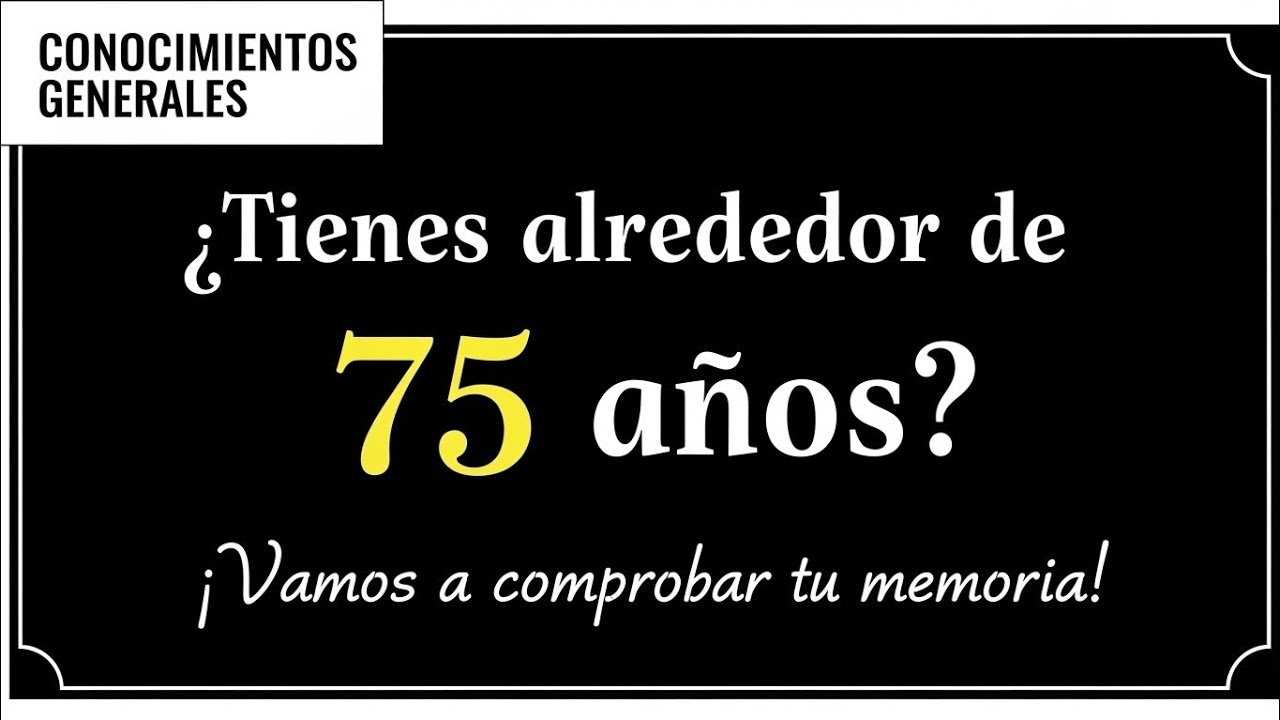 😱 Después de los 75, Este Reto Mental Se Vuelve Brutal