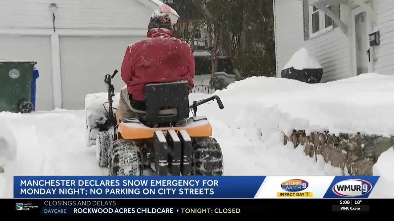 Manchester declares snow emergency for Monday night