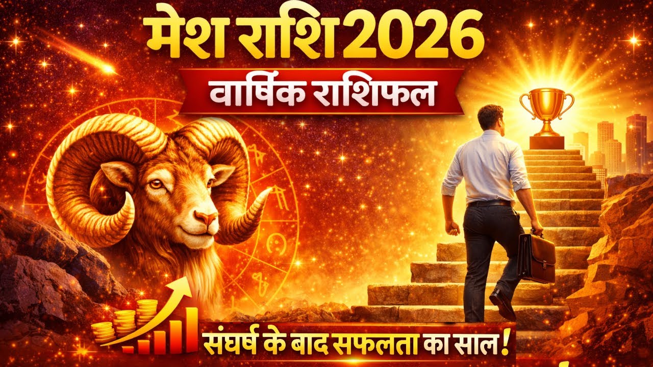 मेष राशि 2026 वार्षिक राशिफल: जानिए संघर्ष के बाद सफलता का साल