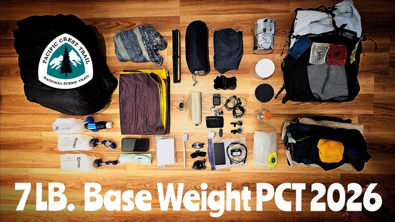 PACIFIC CREST TRAIL 2026 GEAR LIST PCT WHATS IN MY PACK