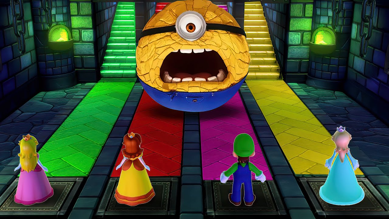 【マリオパーティ10】ミニゲームピーチVsデイジーVsロゼッタVsルイージ(COM最強 たつじん)