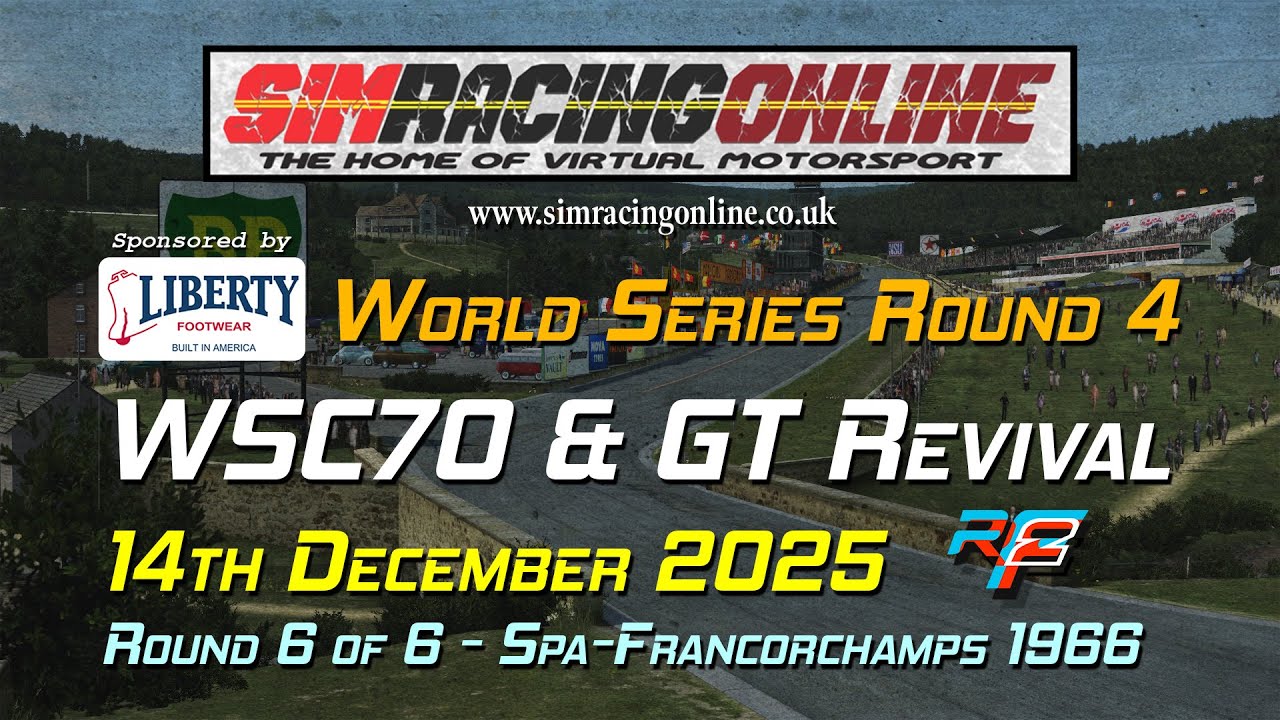 SRO 2025 World Series! Series 4 - WSC70 & GT Revival - Round 6 Spa-Francorchamps