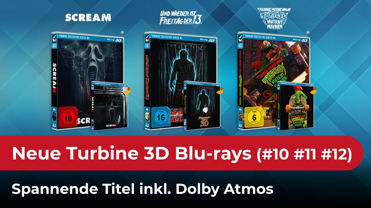 März 2025: Neue 3D Filme von Turbine Medien. Grusel & Spaß für die ganze Familie. Incl. Dolby Atmos