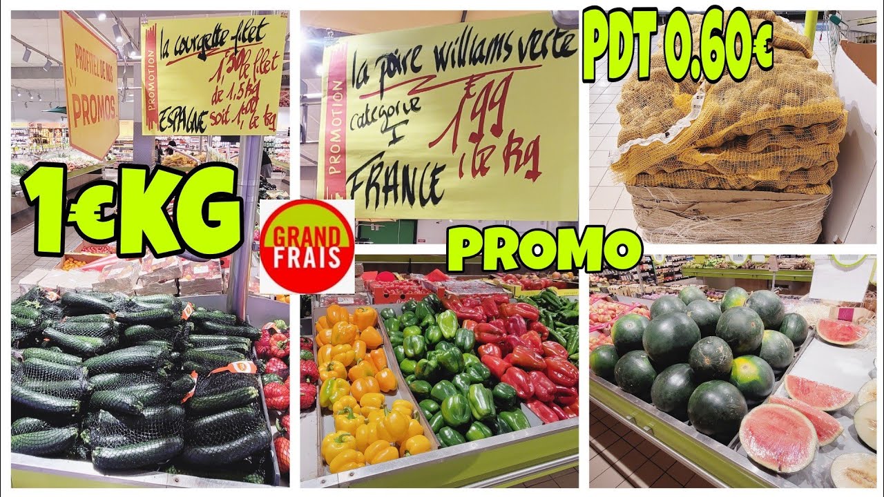 GRAND FRAIS🍋🍉 PROMOTION FRUITS LEGUMES POISSONS 26.09 #arrivages #grandfrais #légumes #fruits #promo