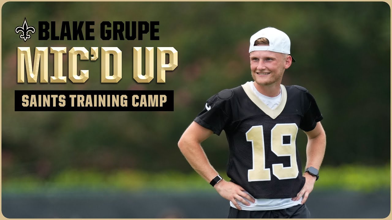 Blake Grupe MIC'D UP at Saints Training Camp 2025