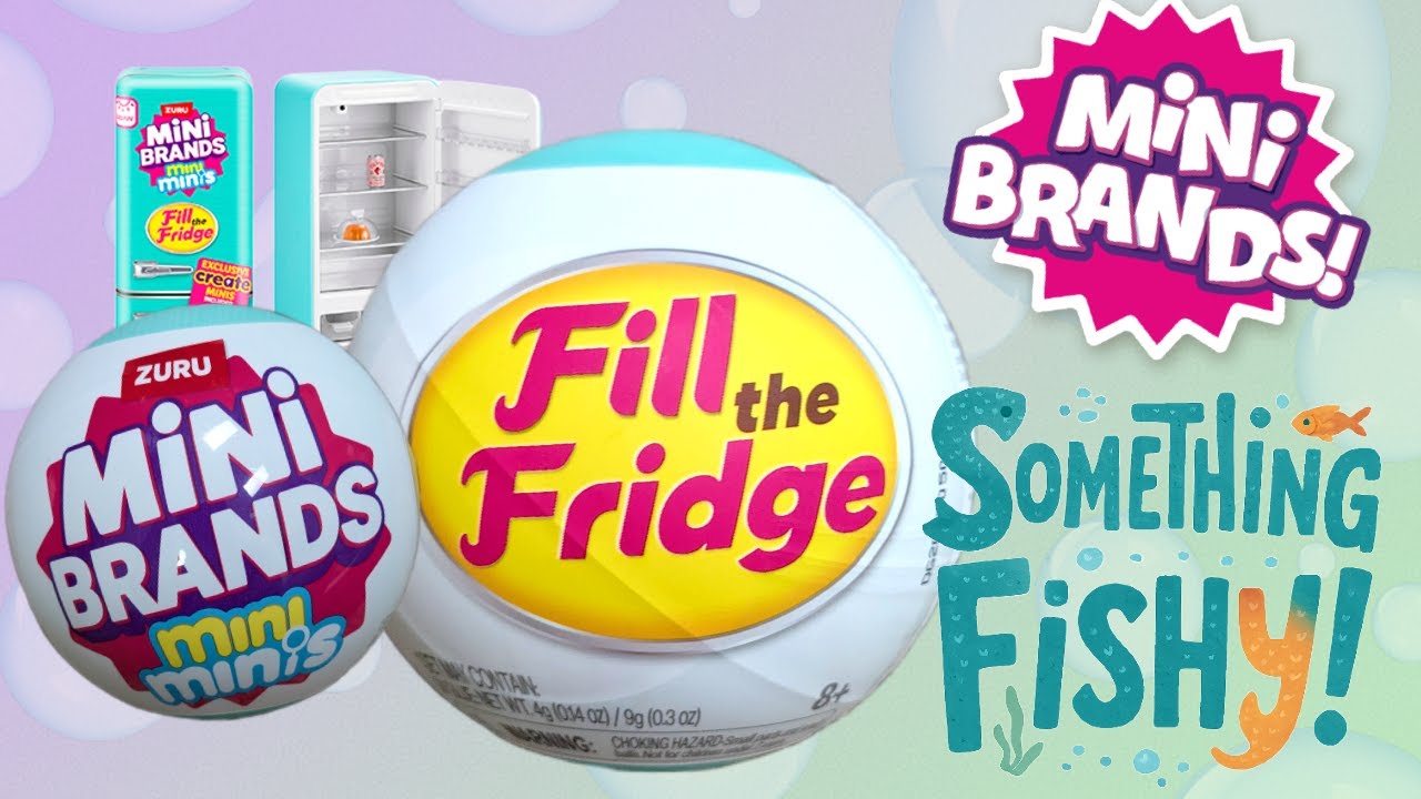 Holy Mackerel! | Mini Brands Fill the Fridge & Mini Minis | Toy Unboxing and Review