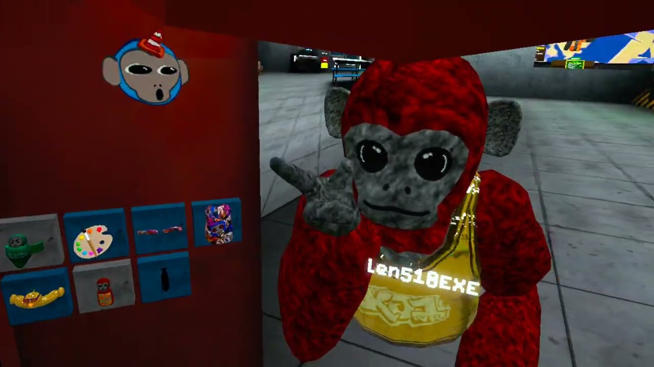 Playing scary baboon!