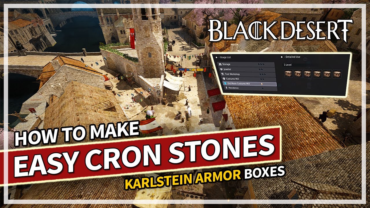 Get Free Cron Stones Daily & How To Make Karlstein Armor Guide | Black Desert