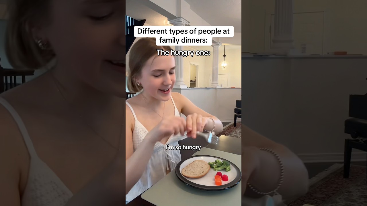 The different types of people at family dinners #pov #relatable #comedy #skit