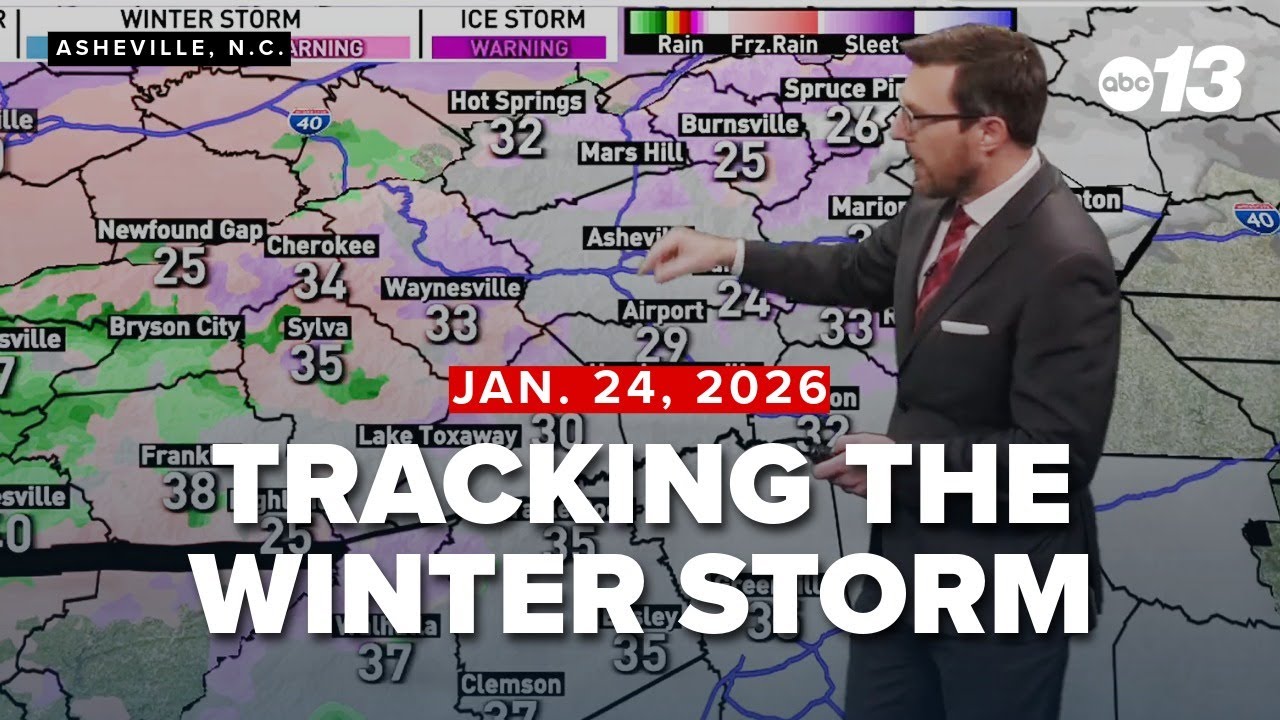 Winter storm arrives in WNC. What to expect through the night (News 13 at 6pm)